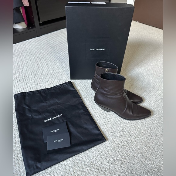 Saint Laurent West 45 Booties in Ebano - Picture 2 of 12